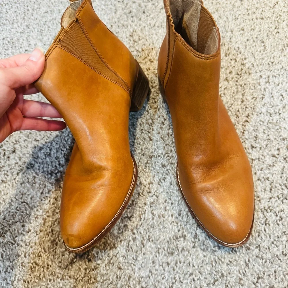 MADEWELL The Carina Boot Tan Leather Women’s Size‎ 7.5